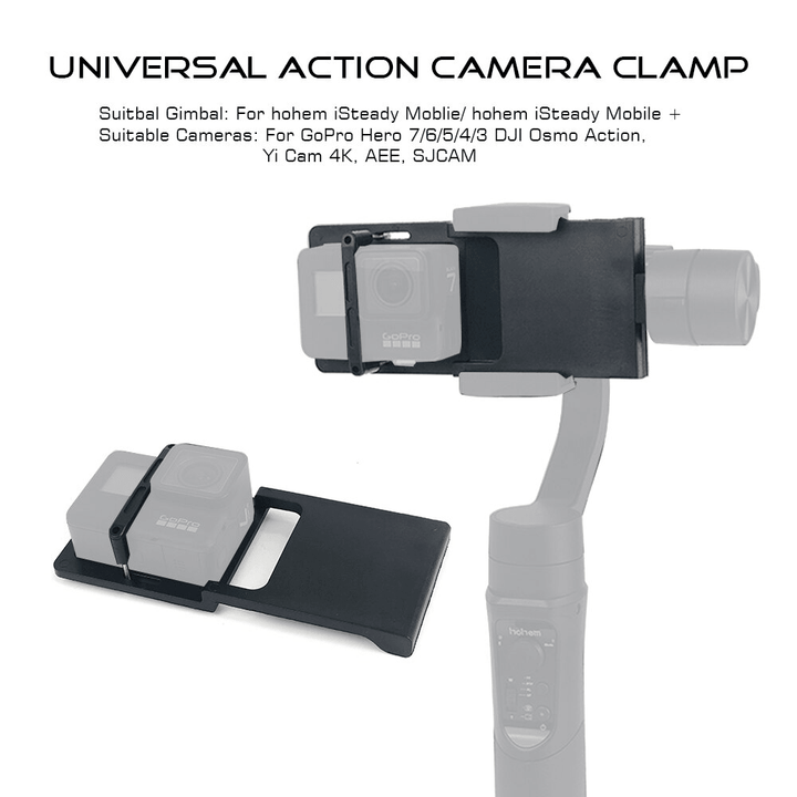 Action Camera Mount plate adapter for Hohem iSteady Mobile Plus gimbal